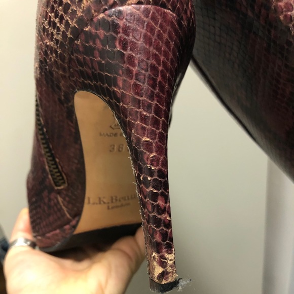 LK Bennett snake-effect knee-high boots - Picture 4 of 5